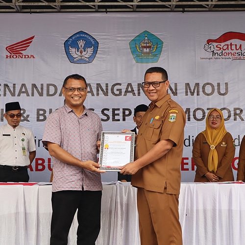 Tingkatkan Kualitas Vokasi TSM, AHM dan WMS Meresmikan SMK Negeri 3 Kab. Tangerang sebagai SMK TUK