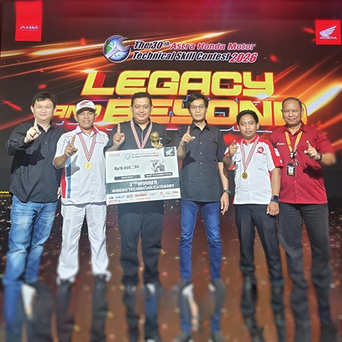 PT Wahana Makmur Sejati Torehkan Runner Up AHM TSC 2026 Kategori Teknisi Big Bike